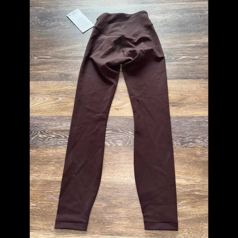 Lululemon Wunder Under Smoothcover High Rise 25” Espresso Size 0 NWT